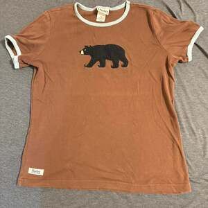 Hatley Great Wolf Lodge Bear Ringer Baby Tee, Brown, Size Small